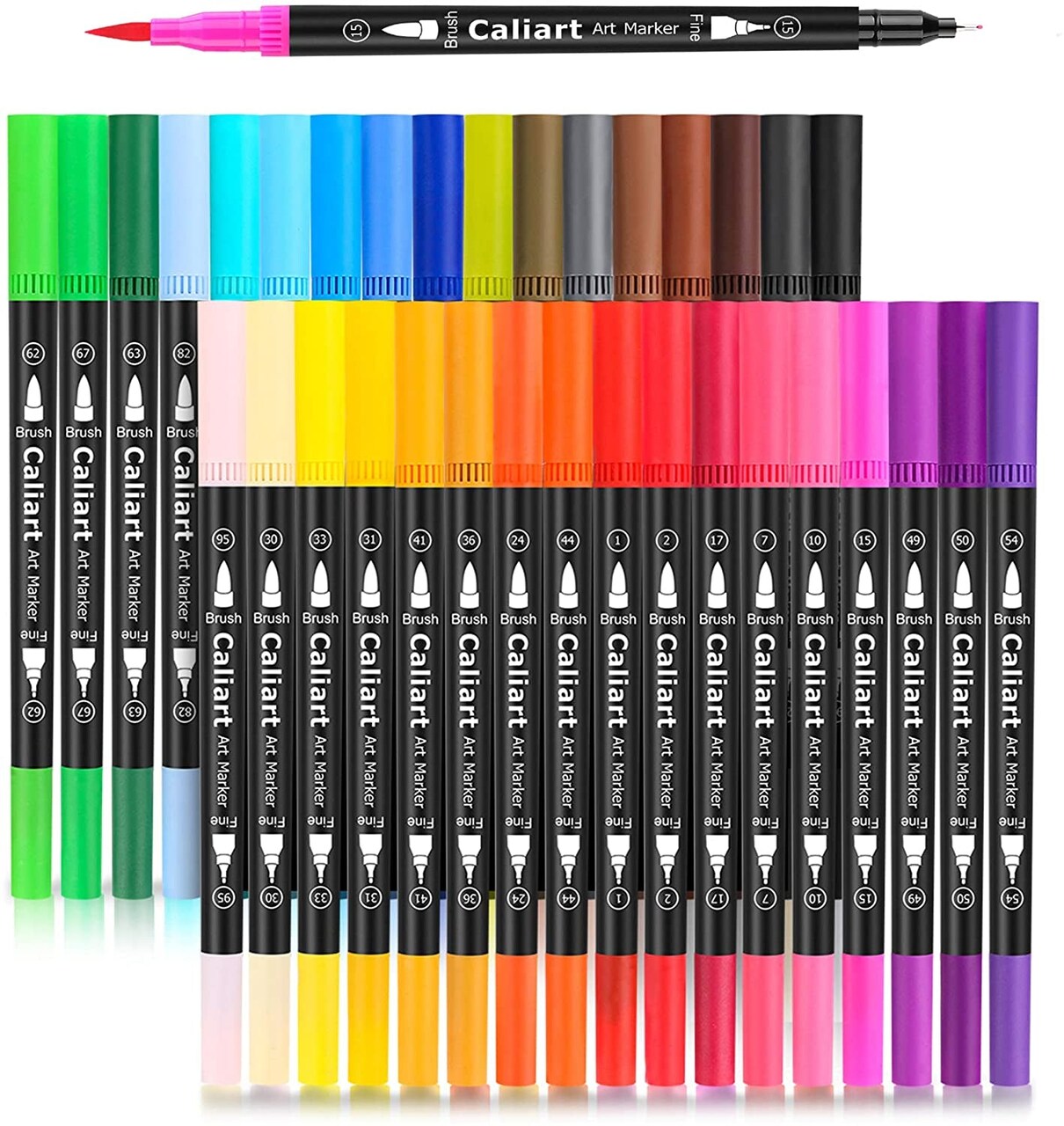 34 Double Tip Brush Pens Art Markers, Artist Fine & Brush Pen Coloring  Markers for Kids Adult Book Halloween Journaling Note Taking Lettering  Calligraphy Drawing Art Craft Supplies Kit